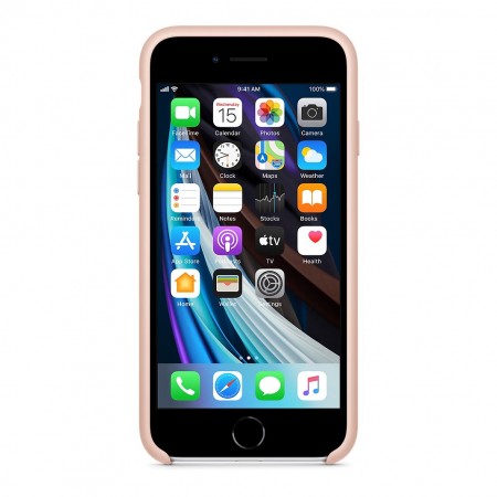 Силиконовый чехол для iPhone SE, Розовый песок фото 5