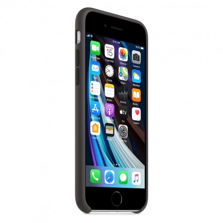 Силиконовый чехол для iPhone SE, Чёрный фото 6