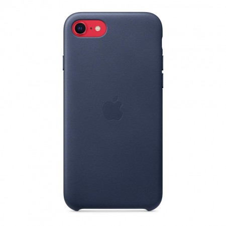 Кожаный чехол для iPhone SE, Тёмно-синий фото 3