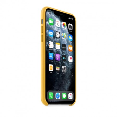 Кожаный чехол для iPhone 11 Pro Max, Лимонный сироп фото 5