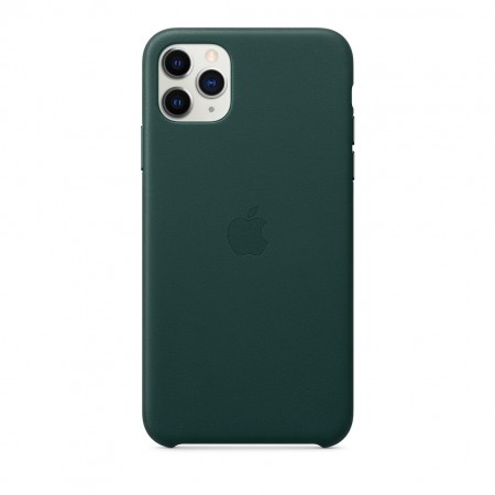 Кожаный чехол для iPhone 11 Pro Max, Зелёный лес фото 2