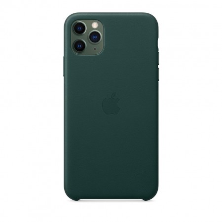 Кожаный чехол для iPhone 11 Pro Max, Зелёный лес фото 3