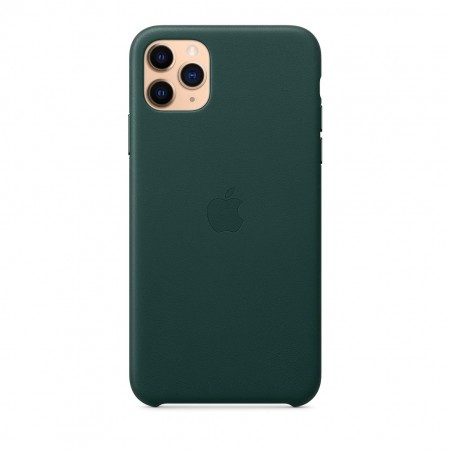 Кожаный чехол для iPhone 11 Pro Max, Зелёный лес фото 4