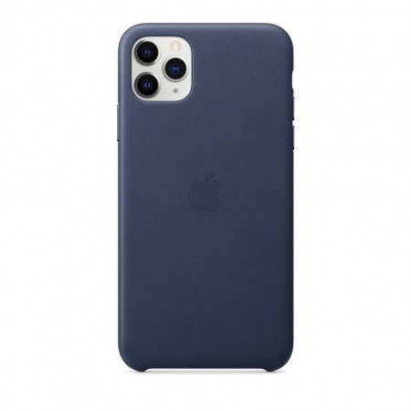 Кожаный чехол для iPhone 11 Pro Max, Тёмно‑синий фото 2