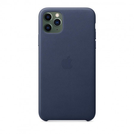 Кожаный чехол для iPhone 11 Pro Max, Тёмно‑синий фото 3