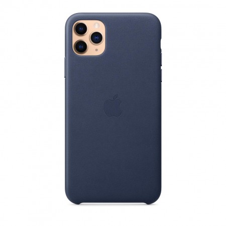 Кожаный чехол для iPhone 11 Pro Max, Тёмно‑синий фото 4