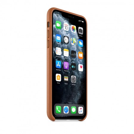 Кожаный чехол для iPhone 11 Pro Max, Золотисто‑коричневый фото 5