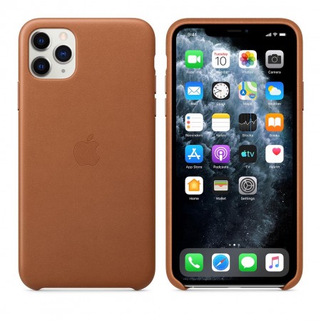 Кожаный чехол для iPhone 11 Pro Max, Золотисто‑коричневый фото 6