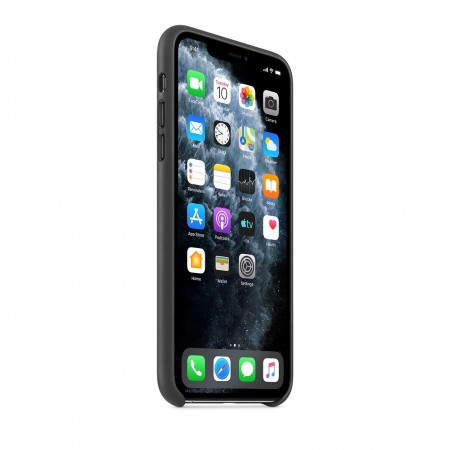 Кожаный чехол для iPhone 11 Pro Max, Чёрный фото 5