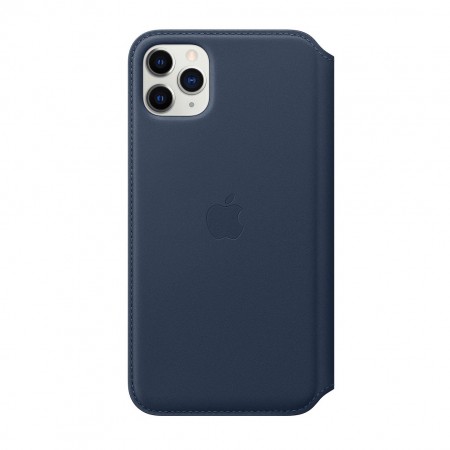 Кожаный чехол Folio для iPhone 11 Pro Max, Синяя пучина фото 2
