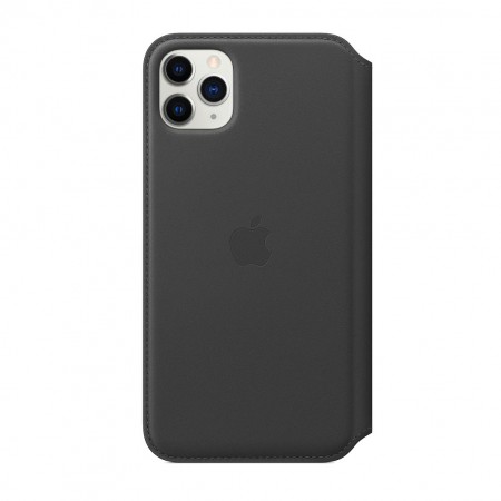 Кожаный чехол Folio для iPhone 11 Pro Max, Чёрный фото 2