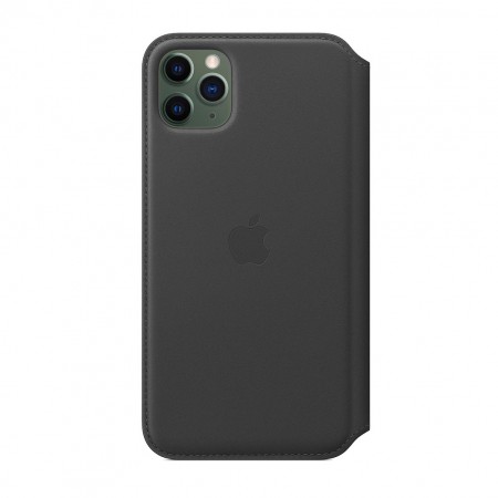 Кожаный чехол Folio для iPhone 11 Pro Max, Чёрный фото 3