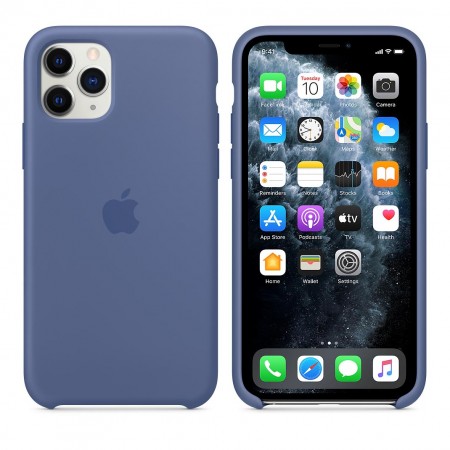 Силиконовый чехол для iPhone 11 Pro, Синий лён фото 6