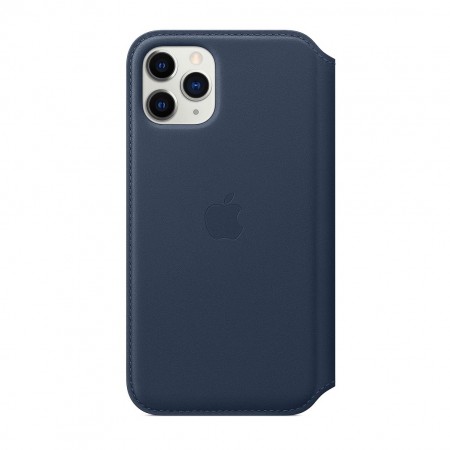 Кожаный чехол Folio для iPhone 11 Pro, Синяя пучина фото 2