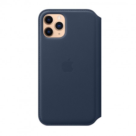 Кожаный чехол Folio для iPhone 11 Pro, Синяя пучина фото 4