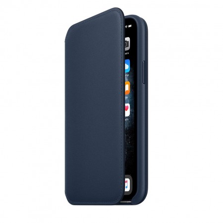 Кожаный чехол Folio для iPhone 11 Pro, Синяя пучина фото 5
