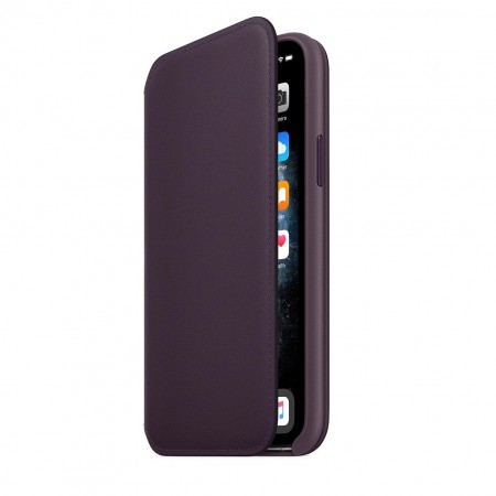 Кожаный чехол Folio для iPhone 11 Pro, Спелый баклажан фото 5
