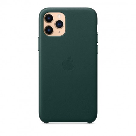 Кожаный чехол для iPhone 11 Pro, Зелёный лес фото 4