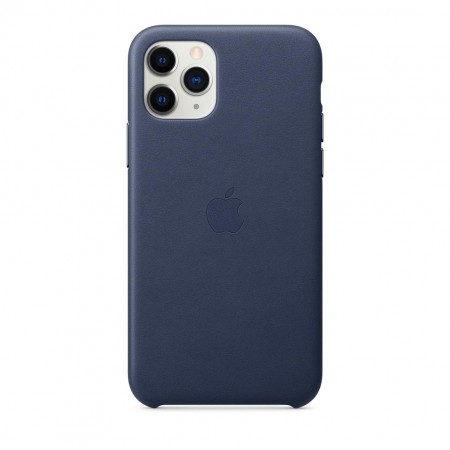 Кожаный чехол для iPhone 11 Pro, Тёмно-синий фото 2