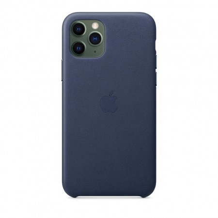 Кожаный чехол для iPhone 11 Pro, Тёмно-синий фото 3