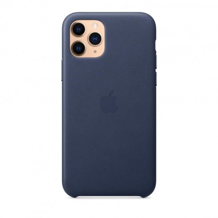 Кожаный чехол для iPhone 11 Pro, Тёмно-синий фото 4