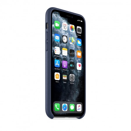 Кожаный чехол для iPhone 11 Pro, Тёмно-синий фото 5