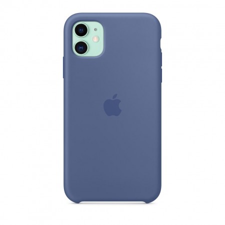 Силиконовый чехол для iPhone 11, Синий лён фото 3