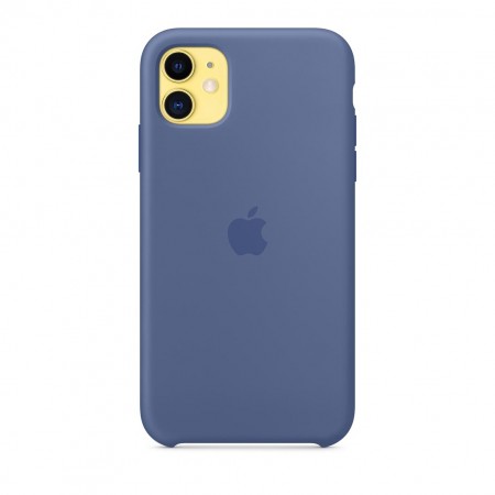Силиконовый чехол для iPhone 11, Синий лён фото 4