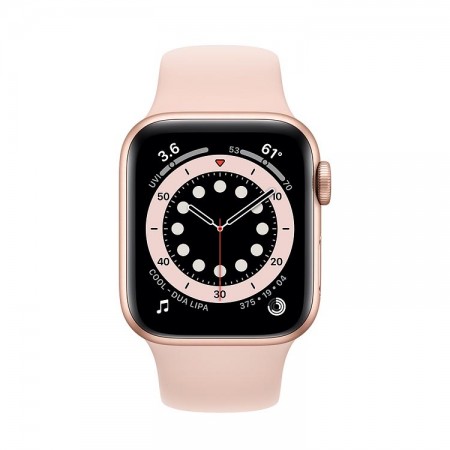 Часы Apple Watch Series 6, 40 мм, золотой алюминий, спортивный ремешок цвета «розовый песок» фото 1