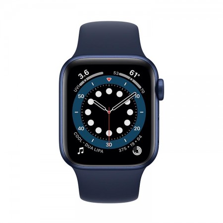 Часы Apple Watch Series 6, 40 мм, синий алюминий, спортивный ремешок цвета «тёмный ультрамарин» фото 1