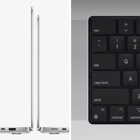 Ноутбук Apple MacBook Pro 16.2&quot; Late 2021 (Apple M1 Pro, RAM 16 ГБ, SSD 1024 ГБ, Apple graphics 16-core), Серебристый (MK1F3) фото 4