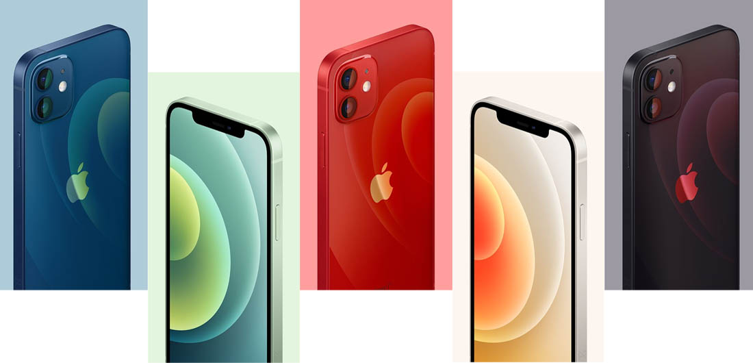 Пять цветов Apple iPhone 12